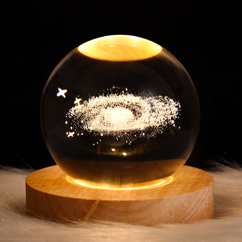 3D Galaxy Crystal Ball Lamp